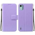 For Nokia C12 Ultra-thin Voltage Magnetic Buckle Leather Phone Case(Purple)