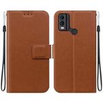 For Nokia C22 Ultra-thin Voltage Magnetic Buckle Leather Phone Case(Brown)