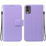 For Nokia C32 Ultra-thin Voltage Magnetic Buckle Leather Phone Case(Purple)