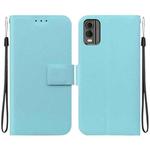 For Nokia C32 Ultra-thin Voltage Magnetic Buckle Leather Phone Case(Green)