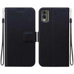For Nokia C32 Ultra-thin Voltage Magnetic Buckle Leather Phone Case(Black)