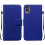 For Nokia C32 Ultra-thin Voltage Magnetic Buckle Leather Phone Case(Blue)