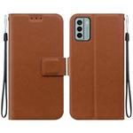 For Nokia G22 Ultra-thin Voltage Magnetic Buckle Leather Phone Case(Brown)