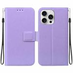 For iPhone 16 Pro Max Ultra-thin Voltage Magnetic Buckle Leather Phone Case(Purple)