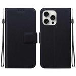 For iPhone 16 Pro Max Ultra-thin Voltage Magnetic Buckle Leather Phone Case(Black)