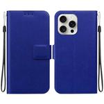 For iPhone 16 Pro Max Ultra-thin Voltage Magnetic Buckle Leather Phone Case(Blue)