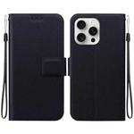 For iPhone 16 Pro Ultra-thin Voltage Magnetic Buckle Leather Phone Case(Black)