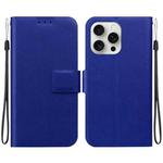 For iPhone 16 Pro Ultra-thin Voltage Magnetic Buckle Leather Phone Case(Blue)