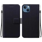 For iPhone 15 Plus Ultra-thin Voltage Magnetic Buckle Leather Phone Case(Black)