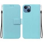 For iPhone 15 Ultra-thin Voltage Magnetic Buckle Leather Phone Case(Green)