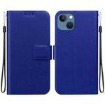 For iPhone 13 Ultra-thin Voltage Magnetic Buckle Leather Phone Case(Blue)