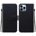 For iPhone 13 Pro Ultra-thin Voltage Magnetic Buckle Leather Phone Case(Black)