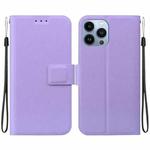 For iPhone 13 Pro Max Ultra-thin Voltage Magnetic Buckle Leather Phone Case(Purple)