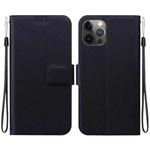 For iPhone 12 / 12 Pro Ultra-thin Voltage Magnetic Buckle Leather Phone Case(Black)