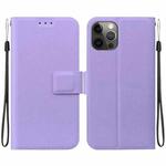 For iPhone 12 Pro Max Ultra-thin Voltage Magnetic Buckle Leather Phone Case(Purple)