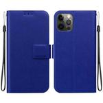 For iPhone 12 Pro Max Ultra-thin Voltage Magnetic Buckle Leather Phone Case(Blue)