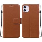 For iPhone 11 Ultra-thin Voltage Magnetic Buckle Leather Phone Case(Brown)