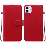 For iPhone 11 Ultra-thin Voltage Magnetic Buckle Leather Phone Case(Red)