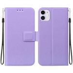 For iPhone 11 Ultra-thin Voltage Magnetic Buckle Leather Phone Case(Purple)