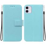 For iPhone 11 Ultra-thin Voltage Magnetic Buckle Leather Phone Case(Green)