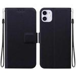 For iPhone 11 Ultra-thin Voltage Magnetic Buckle Leather Phone Case(Black)