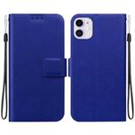 For iPhone 11 Ultra-thin Voltage Magnetic Buckle Leather Phone Case(Blue)