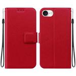 For iPhone SE 2024 Ultra-thin Voltage Magnetic Buckle Leather Phone Case(Red)