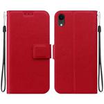 For iPhone XR Ultra-thin Voltage Magnetic Buckle Leather Phone Case(Red)