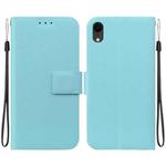 For iPhone XR Ultra-thin Voltage Magnetic Buckle Leather Phone Case(Green)