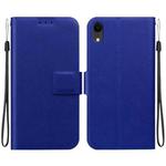 For iPhone XR Ultra-thin Voltage Magnetic Buckle Leather Phone Case(Blue)