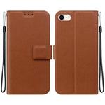 For iPhone 7 / 8 / SE 2022 Ultra-thin Voltage Magnetic Buckle Leather Phone Case(Brown)