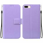 For iPhone 7 Plus / 8 Plus Ultra-thin Voltage Magnetic Buckle Leather Phone Case(Purple)