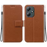 For Infinix Hot 30 Play Ultra-thin Voltage Magnetic Buckle Leather Phone Case(Brown)