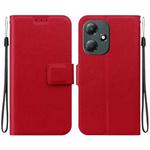 For Infinix Hot 30 Play Ultra-thin Voltage Magnetic Buckle Leather Phone Case(Red)