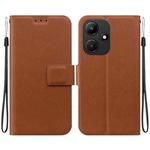 For Infinix Hot 30i Ultra-thin Voltage Magnetic Buckle Leather Phone Case(Brown)