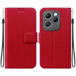 For Infinix Hot 40 / Hot 40 Pro Ultra-thin Voltage Magnetic Buckle Leather Phone Case(Red)