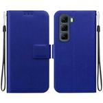 For Infinix Hot 50 5G Ultra-thin Voltage Magnetic Buckle Leather Phone Case(Blue)