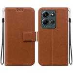 For Infinix Note 30i Ultra-thin Voltage Magnetic Buckle Leather Phone Case(Brown)