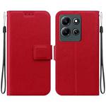 For Infinix Note 30i Ultra-thin Voltage Magnetic Buckle Leather Phone Case(Red)