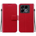 For Infinix Note 40 4G Ultra-thin Voltage Magnetic Buckle Leather Phone Case(Red)