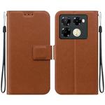 For Infinix Note 40 Pro 4G / 5G Ultra-thin Voltage Magnetic Buckle Leather Phone Case(Brown)