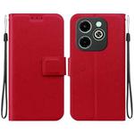 For Infinix Smart 8 / Smart 8 HD Ultra-thin Voltage Magnetic Buckle Leather Phone Case(Red)