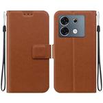 For Infinix Zero 30 5G Ultra-thin Voltage Magnetic Buckle Leather Phone Case(Brown)