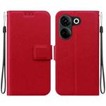 For Tecno Camon 20 / Camon 20 Pro 4G Ultra-thin Voltage Magnetic Buckle Leather Phone Case(Red)