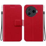 For Tecno Camon 30 4G / 5G Ultra-thin Voltage Magnetic Buckle Leather Phone Case(Red)