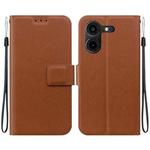 For Tecno Pova 5 Pro Ultra-thin Voltage Magnetic Buckle Leather Phone Case(Brown)