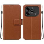 For Tecno Pova 6 / Pova 6 Pro Ultra-thin Voltage Magnetic Buckle Leather Phone Case(Brown)