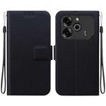 For Tecno Pova 6 / Pova 6 Pro Ultra-thin Voltage Magnetic Buckle Leather Phone Case(Black)