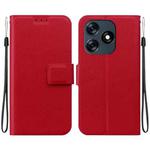 For Tecno Spark 10 4G / Spark 10C Ultra-thin Voltage Magnetic Buckle Leather Phone Case(Red)