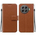 For Tecno Spark 20 Pro+ Ultra-thin Voltage Magnetic Buckle Leather Phone Case(Brown)